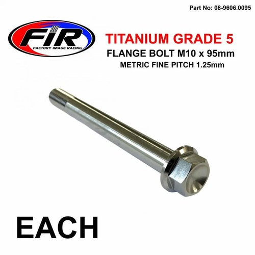 Titanium GR5 Bolt M10 x 95mm Each, Metric Fine 1.25mm / Grade 5