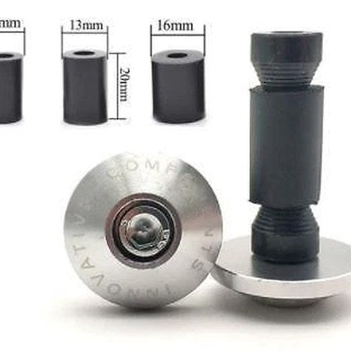 Bar Ends 12-18mm Silver, Anti Vibration Silder Plug Yamaha Kawasaki honda
