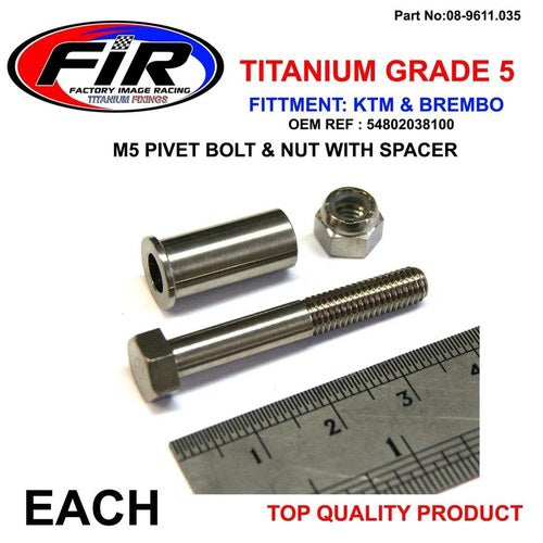 Titanium GR5 Clutch Lever Pivot Bolt Kit KTM, Brembo 54802038100 2006 2019