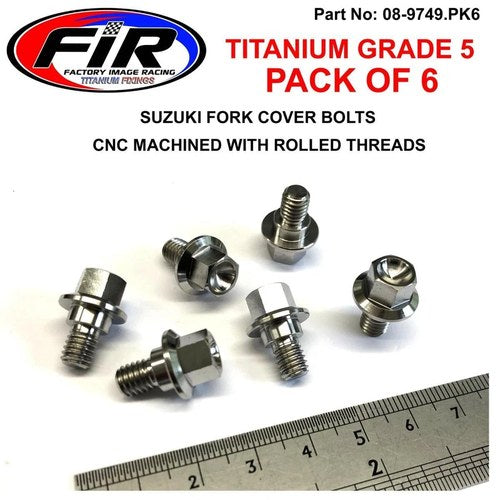 GR5 Suzuki Fork Cover Bolts PK6, 09111-06098, RM-Z 250/450