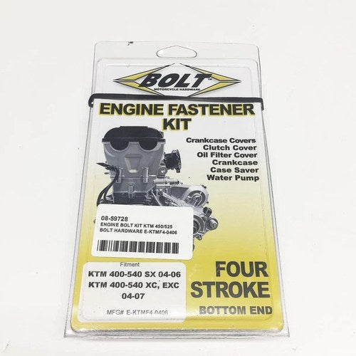 Engine Bolt Kit KTM 400/525 04-07, Bolt Hardware E-KTMF4-0406, BMEKTMF40406