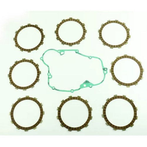 Clutch Friction Plate Set Kawa KX500 88-04, Athena P40230065, With Gasket