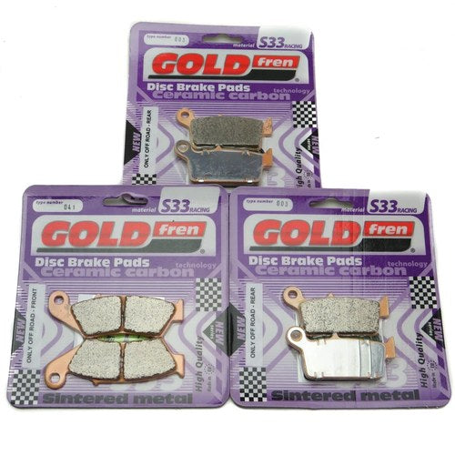 Goldfren S33 Brake Pads Front & Rear For Ajp PR5 250 Enduro 2009