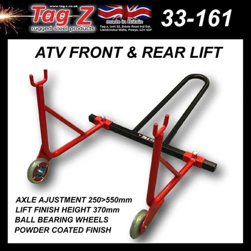 ATV FRONT/REAR Jack Lift, Red Black, ATV / Quad Fast Easy Lift