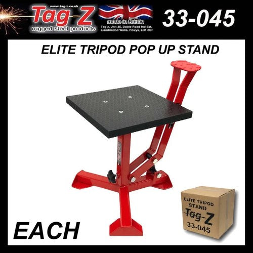 Elite Tripod Pop UP Stand, Big Feet / Gloss Red / TAG-Z