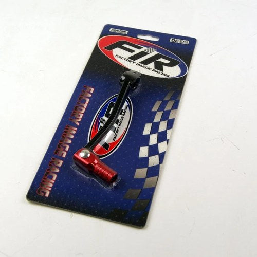 Gear Lever Alloy Black, Red Tip, 11mm Spline, 140mm Long