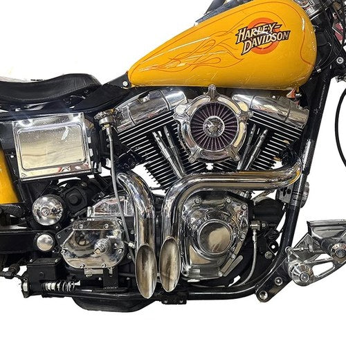 Laf Straight Down Drag Pipe Set Chrome for Harley-Davidson