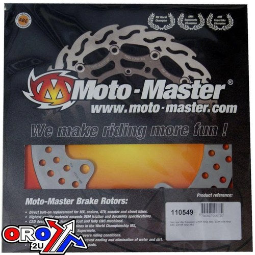 Disc Brake Rear, MOTO-MASTER 110549 Kawasaki ZX-6R Ninja 98-18, ZX10R 04-19