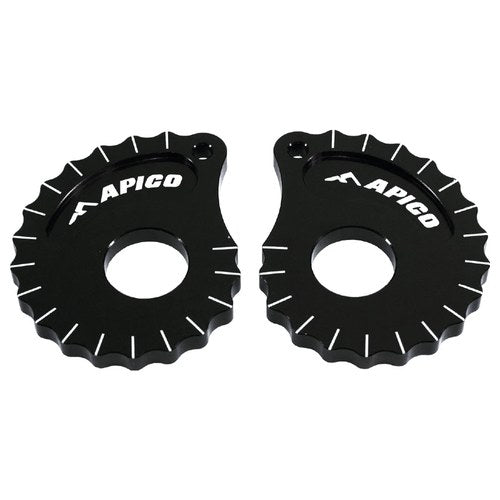 Apico Snail Chain Adjuster Cams For Beta Rev/Evo 00-24 Black