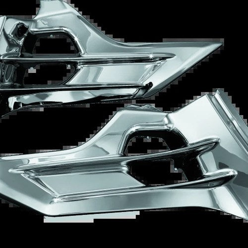 Kuryakyn Louvered Battery Box Covers For 12-17 Honda GL1800 Chrome