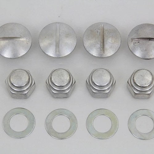 Rocker Arm Slotted Cadmium Cover Plug Kit for Harley-Davidson