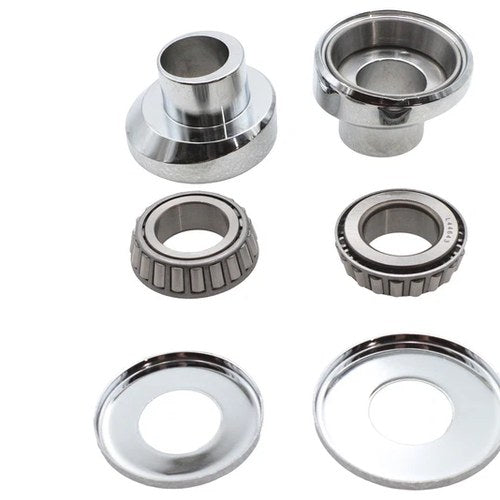 3� Raked Fork Neck Cup Kit Chrome for Harley-Davidson