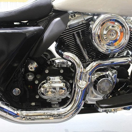 Flt 2:1 Lake Style Exhaust System Chrome for Harley-Davidson