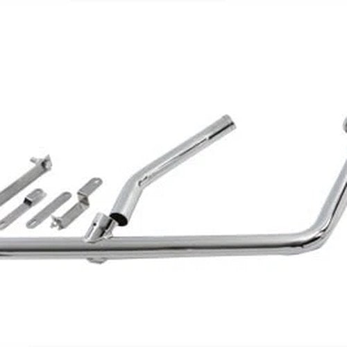 2 into 1 Exhaust Pipe Header Chrome for Harley-Davidson