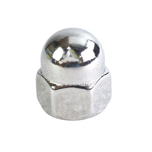 Chrome Acorn Nut 1/2 inch-13 Coarse Thread for Harley-Davidson