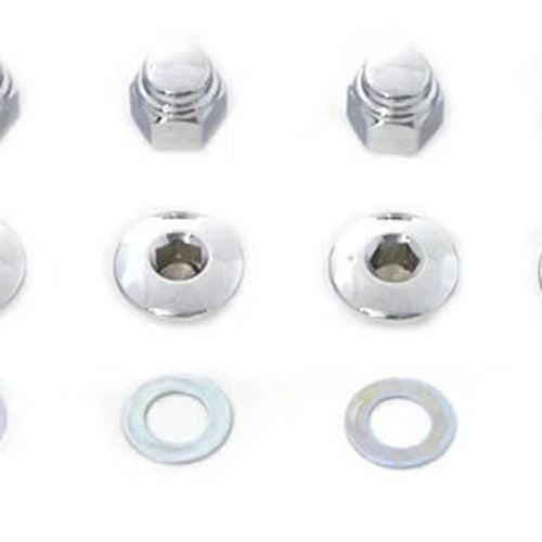 Rocker Shaft End Nut Stock Allen Type Chrome for Harley-Davidson
