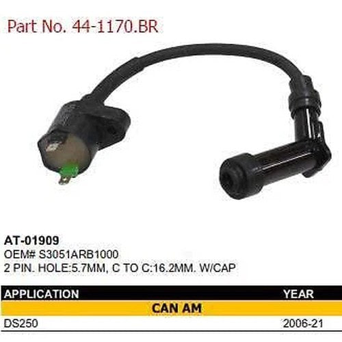 Ignition Coil With Plug Cap Can AM DS250 2006-2021