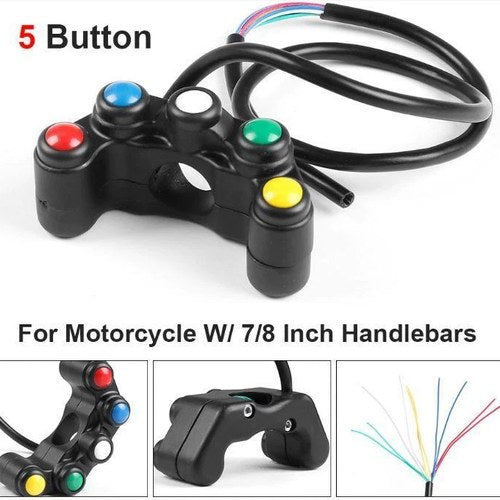 5 Button Universal Handlebar Switch