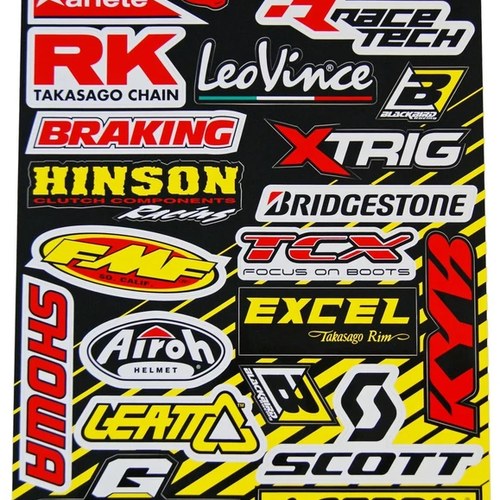 Motorcycle Logo Sticker Sheet