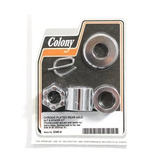 Rear Axle Spacer Kit Smooth Style Chrome for Harley-Davidson