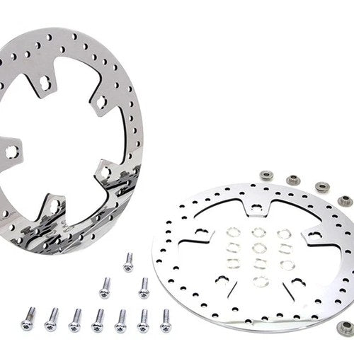 Duro 11.8 inch Front Brake Disc Set Polished for Harley-Davidson