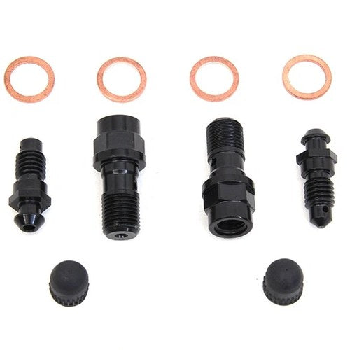 Flt Front Caliper Bleeder Screw Kit Black for Harley-Davidson