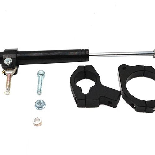 Black Fork Steering Damper Kit for Harley-Davidson