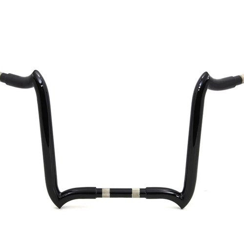 14 inch Z-Bar Handlebar without Indents Black for Harley-Davidson