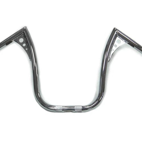 13 inch Chrome Z-Bar Handlebar with Wiring Slots for Harley-Davidson