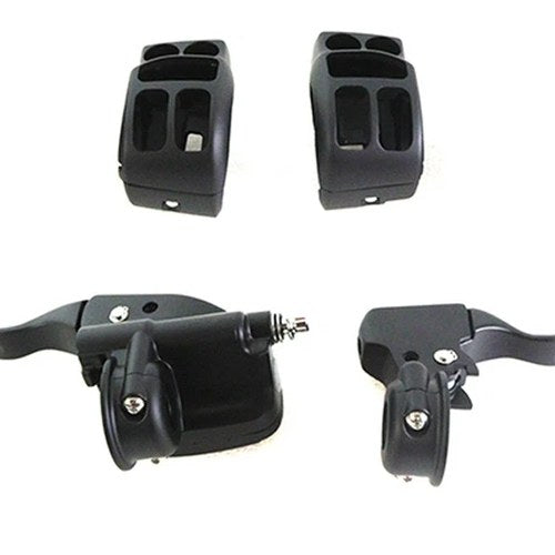 Front Handlebar Control Kit Black for Harley-Davidson
