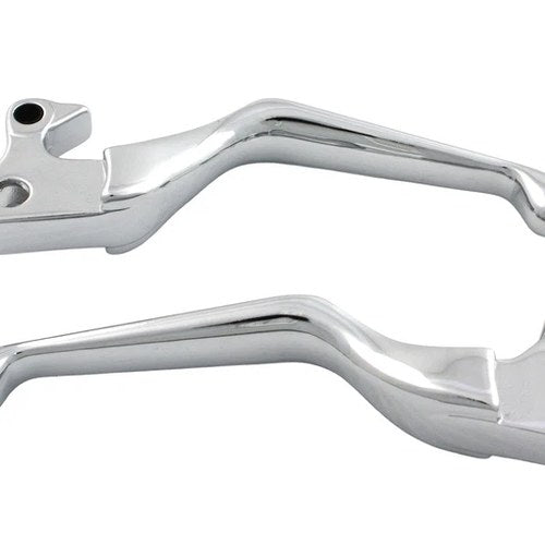 Chrome V-Cut Hand Lever Set for Harley-Davidson