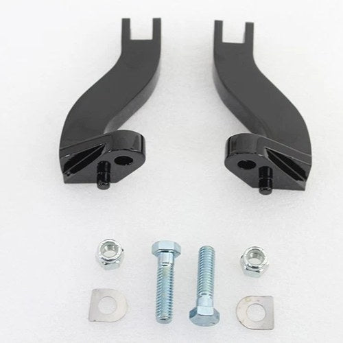 Footpeg Mount Bracket Set Passenger Black for Harley-Davidson