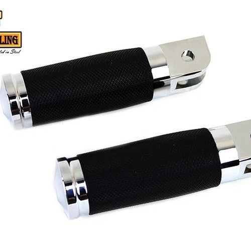 Caliber Chrome Driver Footpeg Set for Harley-Davidson