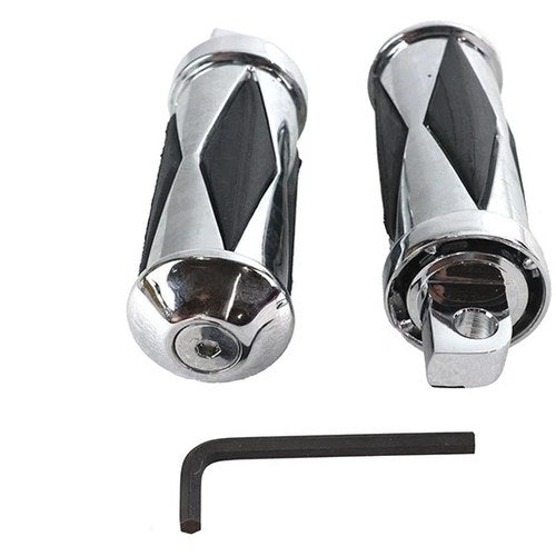 Chrome Diamond Style Large Footpeg Set for Harley-Davidson