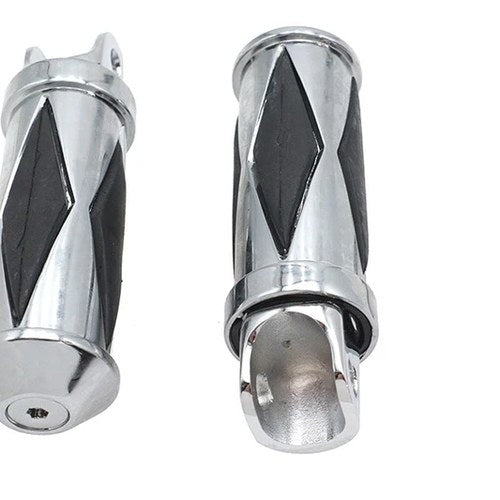 Chrome Diamond Style Footpeg Set for Harley-Davidson
