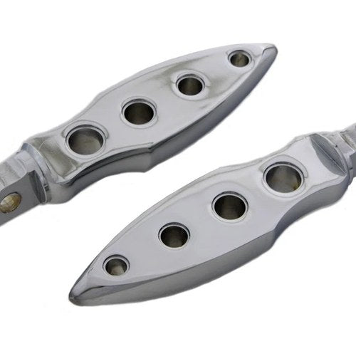 Chrome Dagger Drilled Footpeg Set for Harley-Davidson