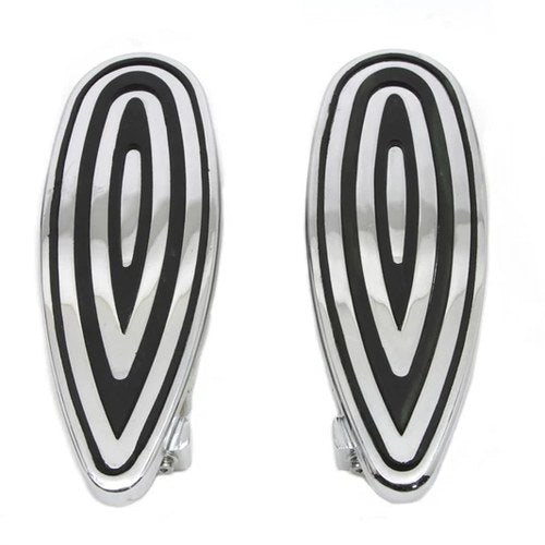 Billet Footboard Set Chrome for Harley-Davidson