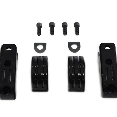 Black Engine Bar Footpeg Mount for Harley-Davidson