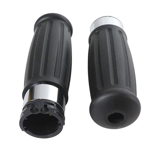 Black Grip Set 1909 Style for Harley-Davidson
