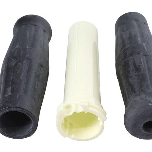 Black Grip Set 1909 Style for Harley-Davidson