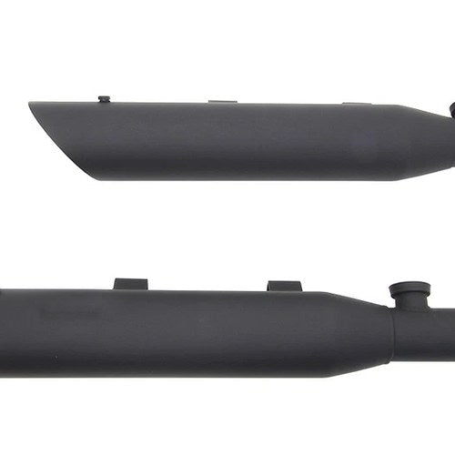 Wyatt Gatling Side Slash Slip-On Muffler Set Black for Harley-Davidson
