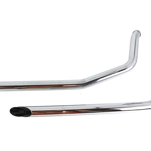Exhaust Drag Pipe Set with Short Black Slash Tips for Harley-Davidson