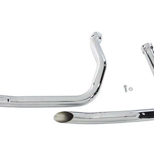 Exhaust Goose Drag Pipe Set with Slash Cut Ends for Harley-Davidson