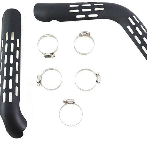Exhaust Heat Shield Set Perforated Style Black for Harley-Davidson