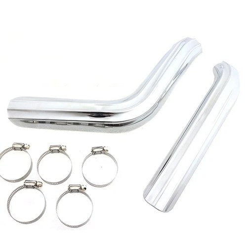 Ribbed Heat Shield Set Chrome for Harley-Davidson