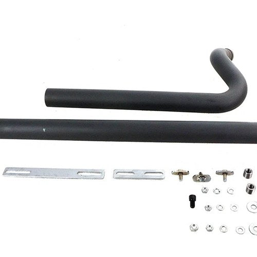 Exhaust Drag Pipe Set Black Shotgun Style for Harley-Davidson