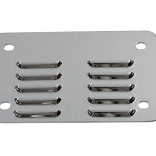 License Plate Backing Plate Louvered Style Chrome for Harley-Davidson