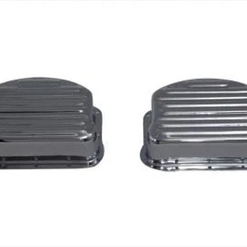 Ribbed Panhead Cover Set Chrome for Harley-Davidson
