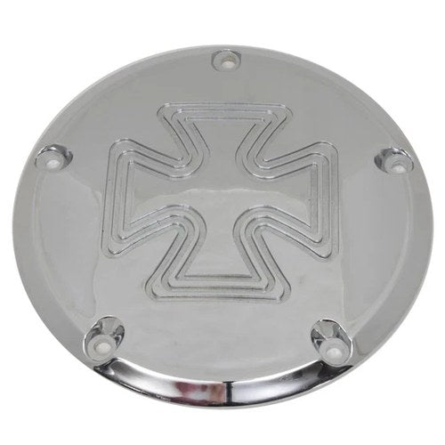 Iron Cross Derby Cover Chrome Billet for Harley-Davidson