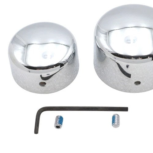Chrome Rear Axle Nut Cover Set for Harley-Davidson